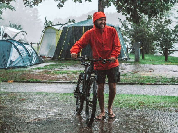 camping in a storm 